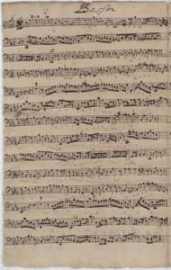 La parte del fagotto per la Cantata BWV 140 da Johann Sebastian Bach